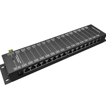 Gigabit 16-Port POE Weak Current Box Centralized Power Module, Wireless AP Bridge, CPE Monitoring Combiner Power Supply 12-48V