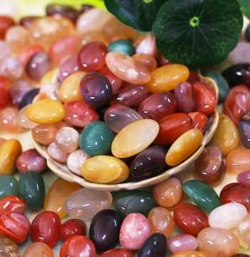 Yuhua Stone Colorful Natural Stone Pebble Raw Stone Hydroponic Potted Plant Decorative Stone Fish Tank Landscaping Bottom Laying Flower Growing Small Stones