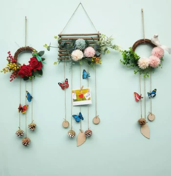 Wreath Decoration for Living Room, Room Wall Decor, Wall Hanging Ornaments, Indoor Decorative Items, Creative Home Furnishings