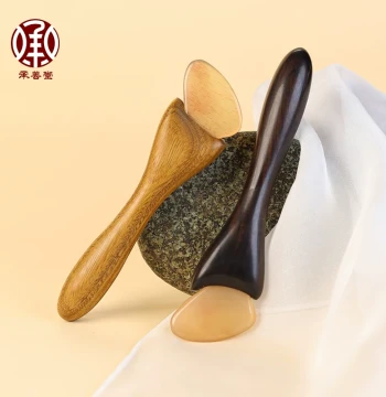 Chengshantang Small Goat Hoof Fascia Release Stick for Face, Eyes, and Full Body Use Goat Horn Gua Sha Board Head Massager