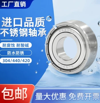 Stainless Steel 304 Bearing S6011 6012 6013 6014 6015 6016 6017 6018-ZZ