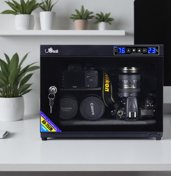 Aibao Electronic Dehumidifier Cabinet 25L - Automatic Moisture Control for DSLR Cameras, Lenses, Stamps, Calligraphy, and Tea Storage