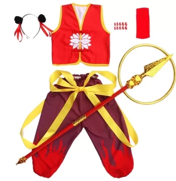 Nezha Children's Costume Group Performance Parent-Child Activity Performance Suit Full Set Boys Girls Cosplay Children's Stage Costume