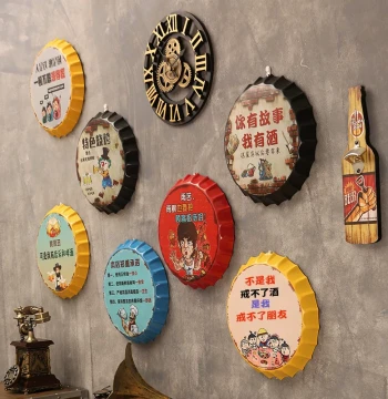 Retro Creative Bottle Cap Beer Cap Decoration Restaurant BBQ Shop Hotel Wall Hanging Ornament Wall Decor Wall Art