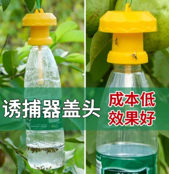 Simple Fruit Fly Trap Lid - Orchard and Melon Field Bait for Oriental Fruit Fly and Melon Fly Capture with Attractant