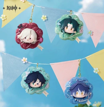 [Genshin Impact Official] Spring Blossom Series Wreath Plush Keychain: Furina, Xiao, Venti, Lyney