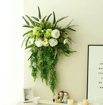 Mori Style Pastoral Artificial Flowers and Fake Greenery for Living Room, Balcony, Bedroom Wall Decor - Hanging Vines for Concealment