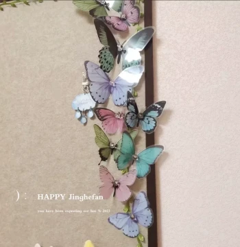 Butterfly Story Push Pins, High-Aesthetic Creative 3D Decorative Felt Board Pins for Photo Wall Atmosphere and Art Projects