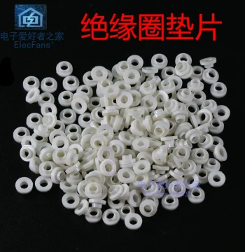 (100pcs) TO-220 Insulating Washers M3 Screw Insulating Caps Heat Sink Transistor Plastic Gaskets