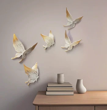 3D Butterfly Wall Decoration, Modern Minimalist High-End Bedroom, Living & Dining Room Creative Relief Wall Ornament
