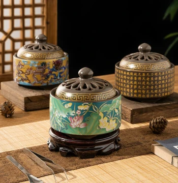 Plug-in Enamel Electric Agarwood Incense Burner for Home Indoor Sandalwood Use
