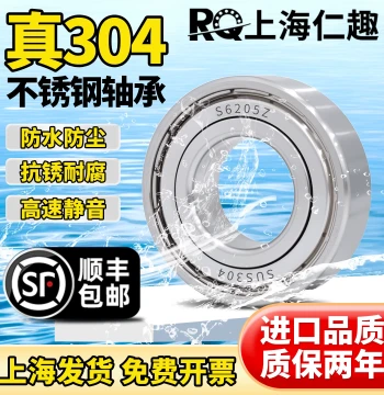 304 Corrosion-Resistant Stainless Steel Bearings S6200 6201 6202 6203 6204 6205 6206ZZ 6207