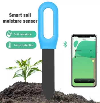 Smart Soil Humidity and Temperature 2-in-1 Sensor, Bluetooth Soil Moisture Detector, Soil Tester