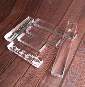 High-Transparency Acrylic Paperweight for Cash Register Receipts, Organic Glass Calligraphy Weight for Painting and Writing Supplies