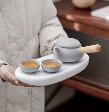 Ji Hotel Tea Set 2.0 Shiqu Tea Set Collection Modern Office Japanese Style Travel Home Minimalist Kung Fu Tea Tray