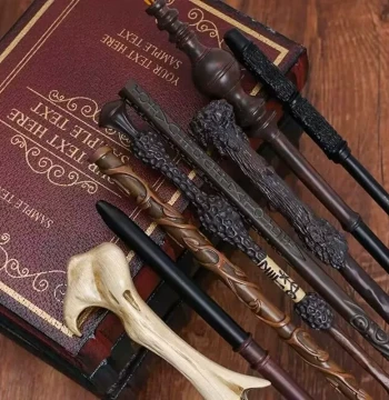 Harry Potter Magic Wand - Non-Fire Breathing, Spell-Casting, Light-Up Version with Metal Core (Hermione & Dumbledore Styles), Official Licensed Wizard Wand