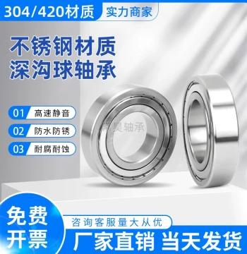 Stainless Steel 304/440 Bearing, Acid and Alkali Resistant, Corrosion Resistant S6300ZZ 6301 6302 6303 6304 630
