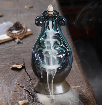 Household Indoor Incense Burner for Sandalwood - Creative Ceramic Backflow Incense Holder for Tea Ceremony