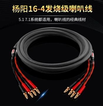 Taiwan Yangyang Audiophile Grade Main Speaker Cable Pure Copper HIFI Audio Speaker Wire Front Surround Wire Amplifier Connection Cable