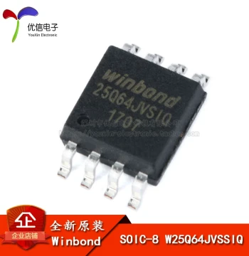 Original Authentic SMD W25Q64JVSSIQ SOIC-8 64Mbit SPI FLASH Memory Chip