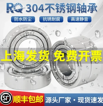 304 Stainless Steel Bearing S6200 Waterproof 6201 Corrosion-Resistant 6202 6203 6204 6205 6206Z 6207