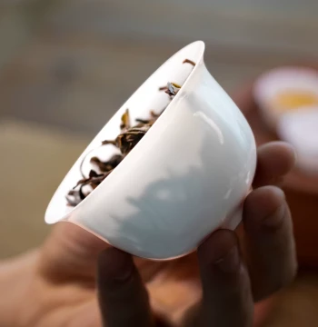 Bone China Ultra-Thin White Porcelain Three-Piece Small Capacity Gaiwan Mini Premium Tea Set Chaoshan Tea Brewing Gongfu Dancong Rock Tea