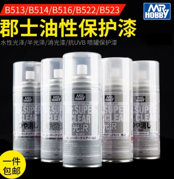 Mr. Hobby Oil-Based Matte Clear Protective Spray for Gundam Models: Semi-Gloss B514, B530, B603