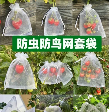 Fruit Mesh Bags for Pest and Bird Protection - Breathable Netting for Strawberries, Grapes, Figs, and Guavas