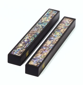 Fubixing Paperweight, National Intangible Cultural Heritage, High-End Inlaid Mother-of-Pearl Lacquerware Paperweight, Premium Aesthetic Solid Wood Calligraphy Paperweight, Advanced Creative Stationery, Four Treasures of the Study Cultural Art Gift