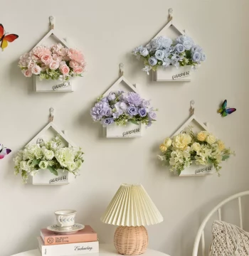 Creative Wall Decor, Living Room Hanging Ornament, Kindergarten Wall Decoration, Artificial Flowers for Room, Dining Room, or Entrance Hall