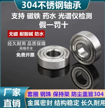 304 Grade Stainless Steel Bearings S6800Z 6801Z 6802Z 6803Z 6804Z 6805Z 6806Z