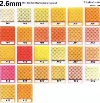 UKENN Perler Beads MARD Same-Color Series A 2.6mm Small Beads High-Quality Fusion Beads Handmade DIY Material Refill Pack