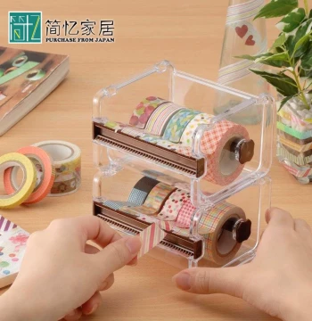 Japan Imported MT Washi Tape Cutter Office Stationery Distribution Planner Tape Storage Box Transparent Tape Dispenser