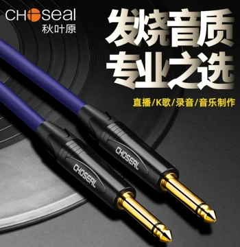 Choseal 6.5mm Male-to-Male Audio Cable for Speakers, Mixing Consoles, Amplifiers, Microphones, and 6.35mm Electric Guitars