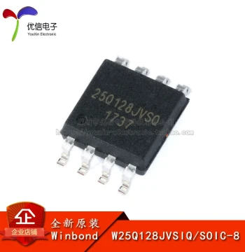 Original Authentic SMD W25Q128JVSIQ SOIC-8 128Mbit FLASH Memory Chip