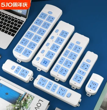 Power Strip with Self-Wiring Terminals, USB Ports and Switches