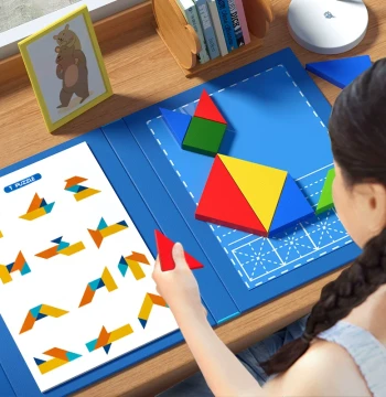 Magnetic Tangram Intelligence Puzzle for Grade 1 Elementary Students Magnetic Children's Kindergarten Educational Toy