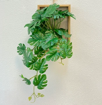 Instagram-Style Artificial Plant Wall Decor, Monstera Leaf Hanging Ornaments for Indoor Walls, Fake Flower Vines for TV Background Concealment