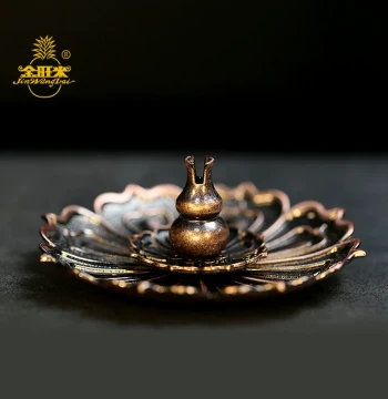 Jinwanglai Lotus Incense Holder Coil Incense Stick Incense Burner Dual Use Sleeping Incense Aromatherapy Burner Incense Holder Incense Utensil Ornament