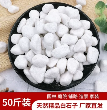 50 Jin White Pebbles, Large River Stones for Courtyard Paving, Garden Landscaping, and Dry Landscape Design