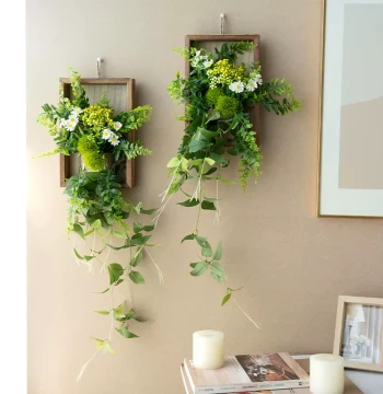 Viral Artificial Greenery Wall Fake Flowers for Restaurant, Hotel, Living Room Wall, TV Background, Frame Hanging Decor, Renovation Arrangement