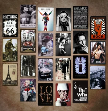 Industrial Style Retro Nostalgic Tin Plate Sign License Plate Bar Barber Shop Bedroom Wall Decor Hanging Ornament Wall Art Creative