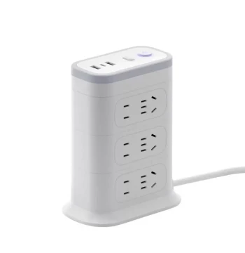 Vertical Socket Multi-Function Panel with 20W USB Fast Charging and Night Light