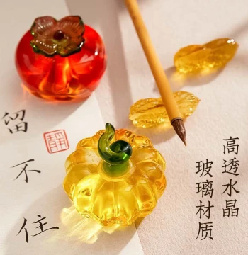 Paperweight Calligraphy Special Four Treasures of the Study Paper Press Ornament Brush Practice Pen Rest Pen Holder Ruler Crystal Glass Paperweight
