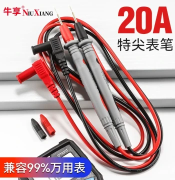 Universal Multimeter Test Leads with Extra-Sharp Probes - High-Precision Silicone Wire Testing Pens and Accessories