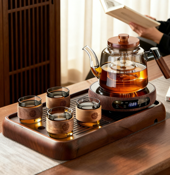 YIHUTEA Electric Ceramic Stove Teapot Set Home Thickened Heat-Resistant Steaming Tea Ware Water Boiling Tea Stove Electric Tea Heater