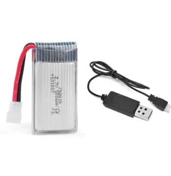Polymer Lithium Battery for RC Models 3.7V 500mAh - High Discharge Rate Battery for Drones & Aircraft Accessories