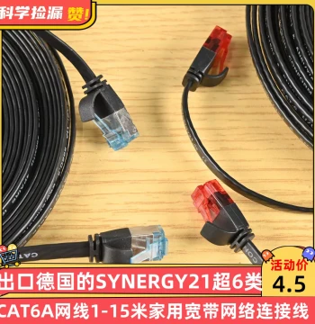 SYNERGY21 Cat6A Ethernet Cable 1-15m for Home Broadband Network Connection, Exported to Germany
