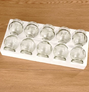 Traditional Chinese Cupping Therapy Set - Thickened Glass Fire Cups for Home Health Care, Vacuum Cupping Devices