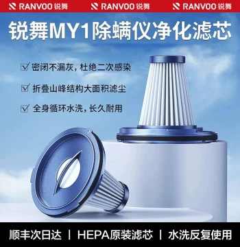 Ranvoo MY1A Mite Removal Vacuum Original Washable HEPA Filter Replacement Part Single Pack
